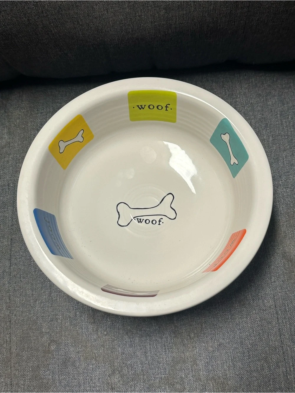 Fiesta Best Friends Woof Ceramic Dog Bowl